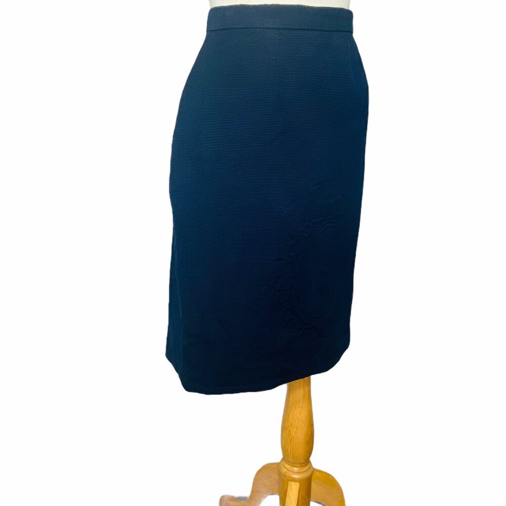 Peggy Jennings Vintage Corduroy Blue Pencil Skirt Sz 10 - Picture 8 of 13